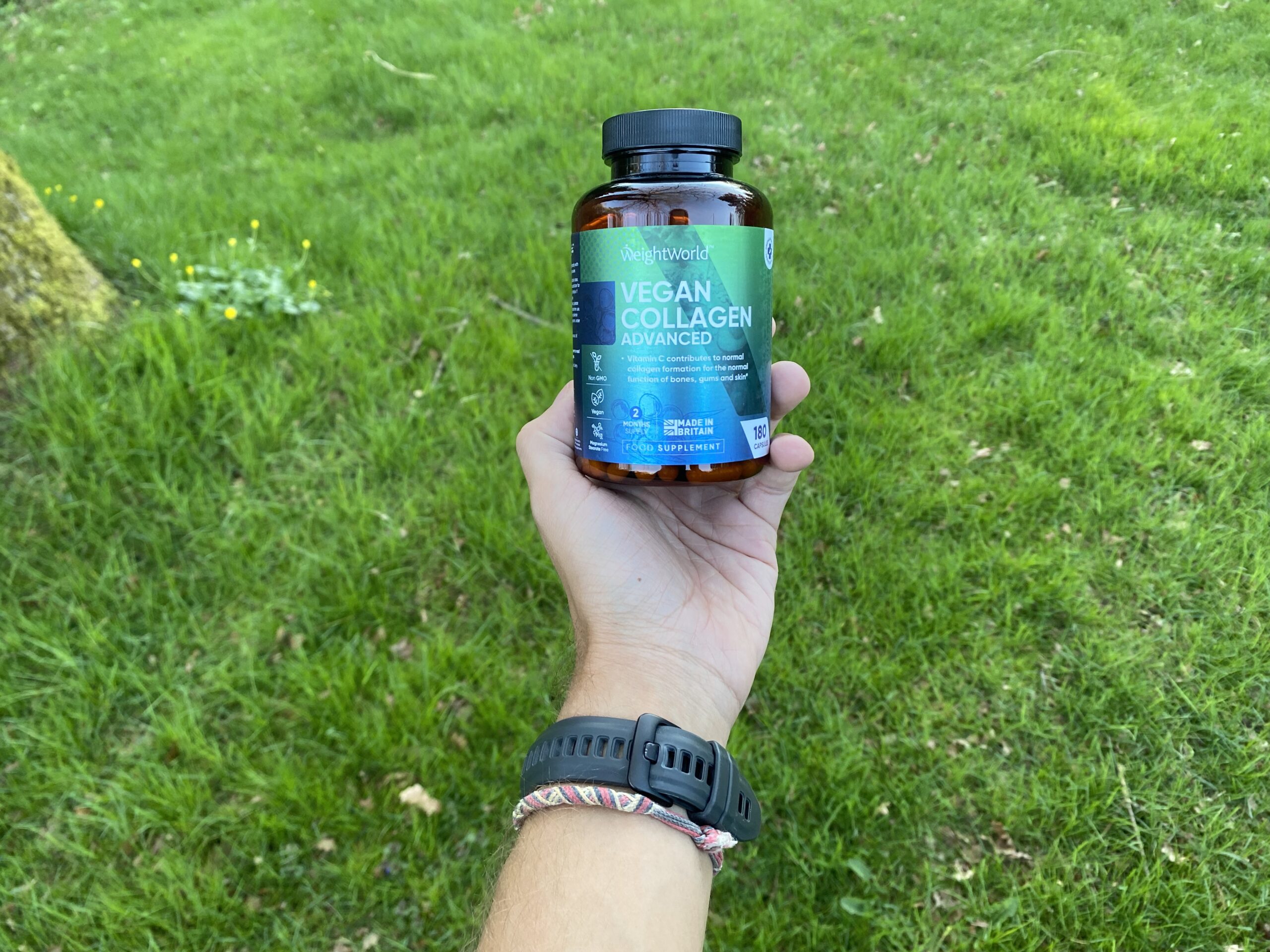 WeightWorld Vegan Collagen Advanced - Græs i baggrund - Bred format