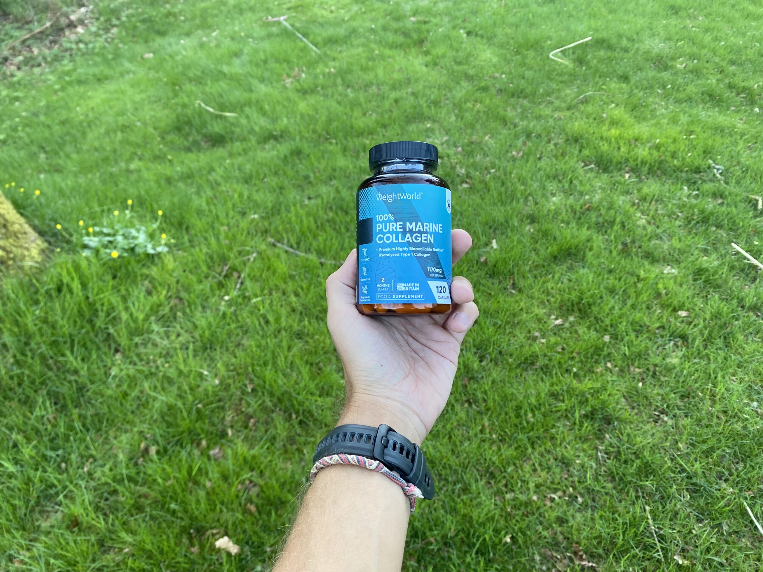WeightWorld 100% Pure marine collagen - Græs baggrund - Bredt format