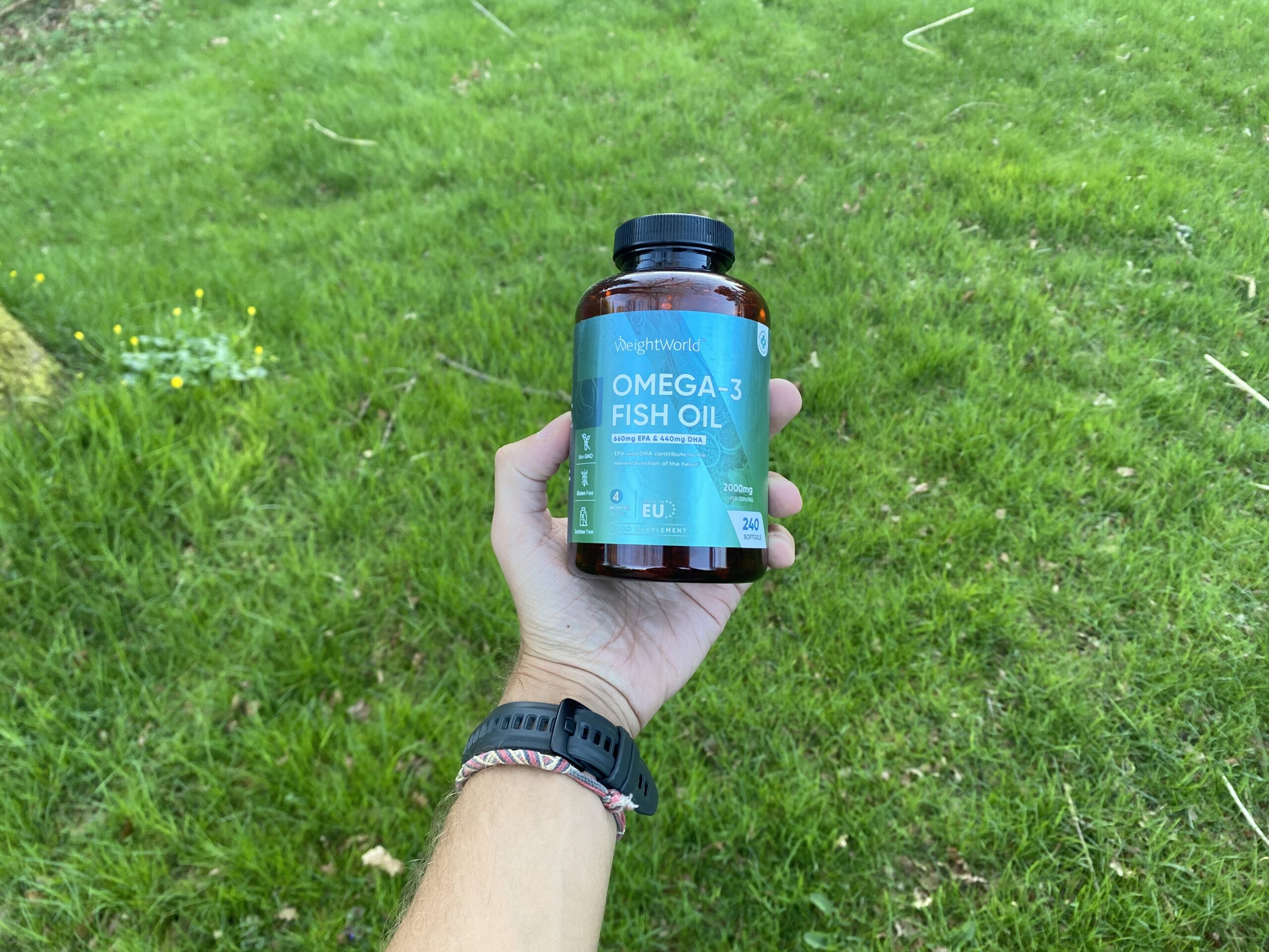 WeightWorld Omega-3 Fiskeolie - Græs i baggrund - Bred format