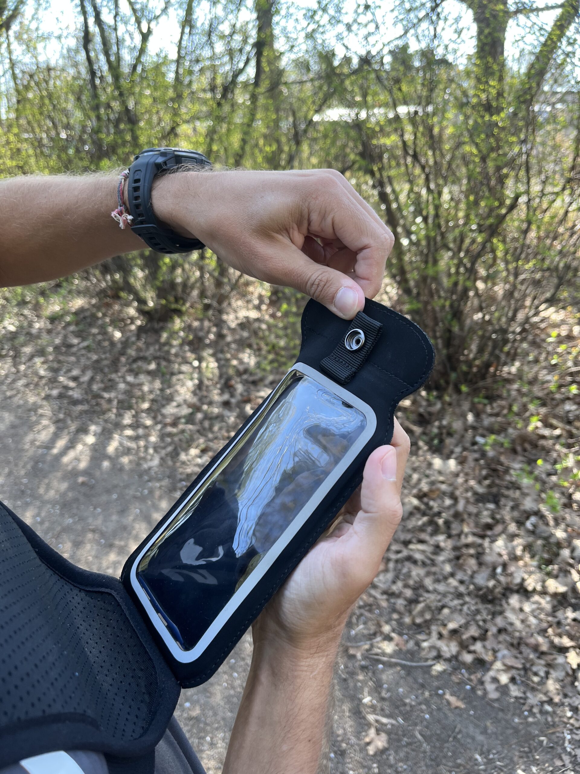 MySports Løbevest - Lomme til telefon - ses i natur