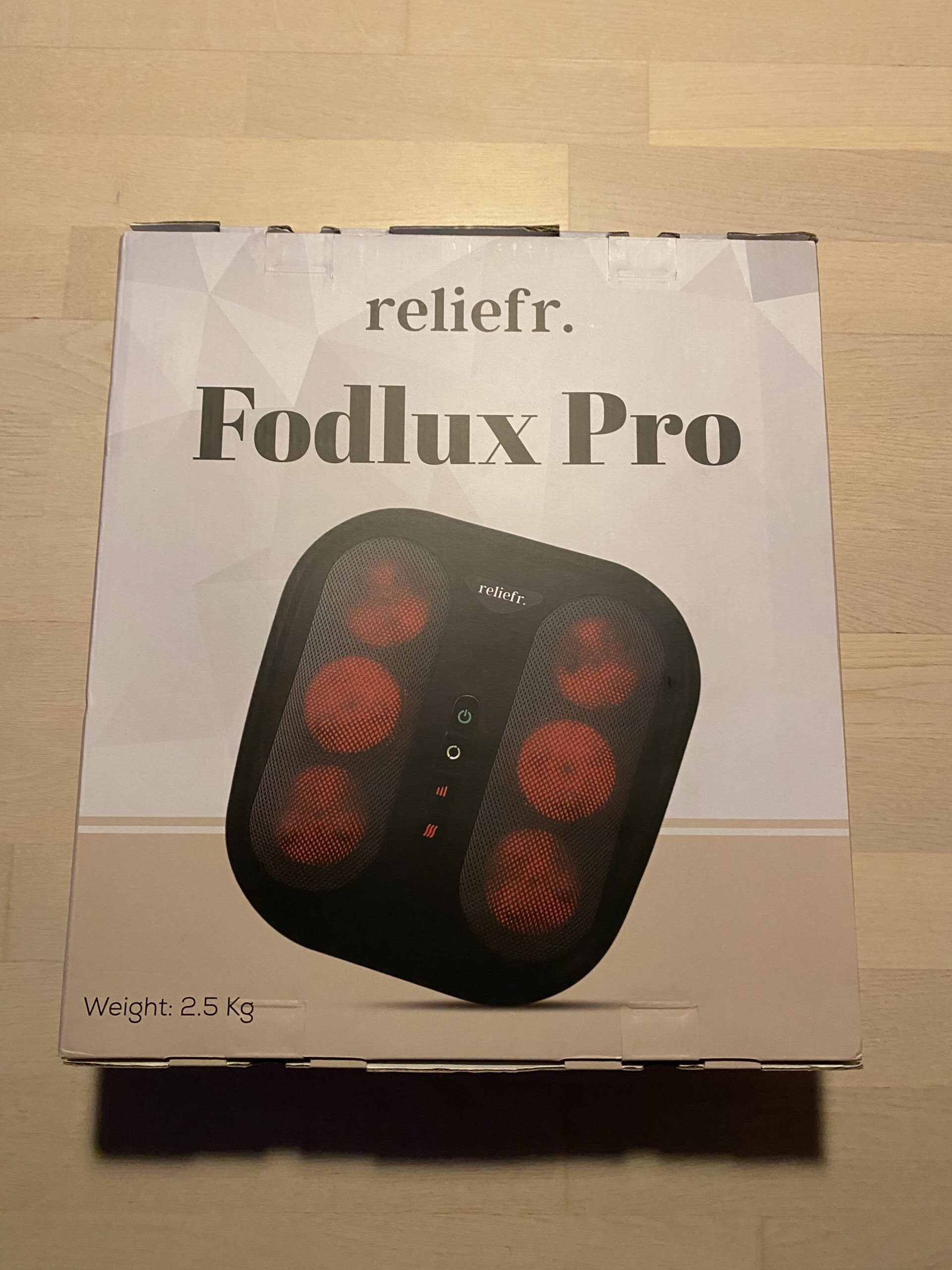 Reliefr Fodlux Pro - Indpakning i kasse